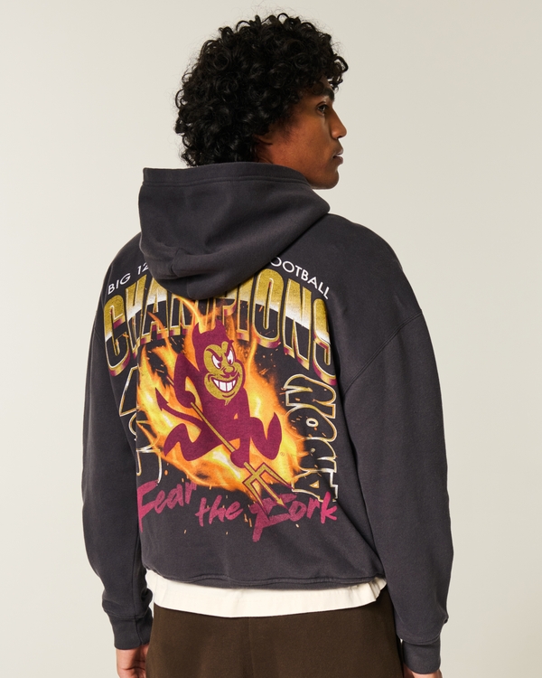 Boxy Arizona State University Sun Devils Graphic Hoodie