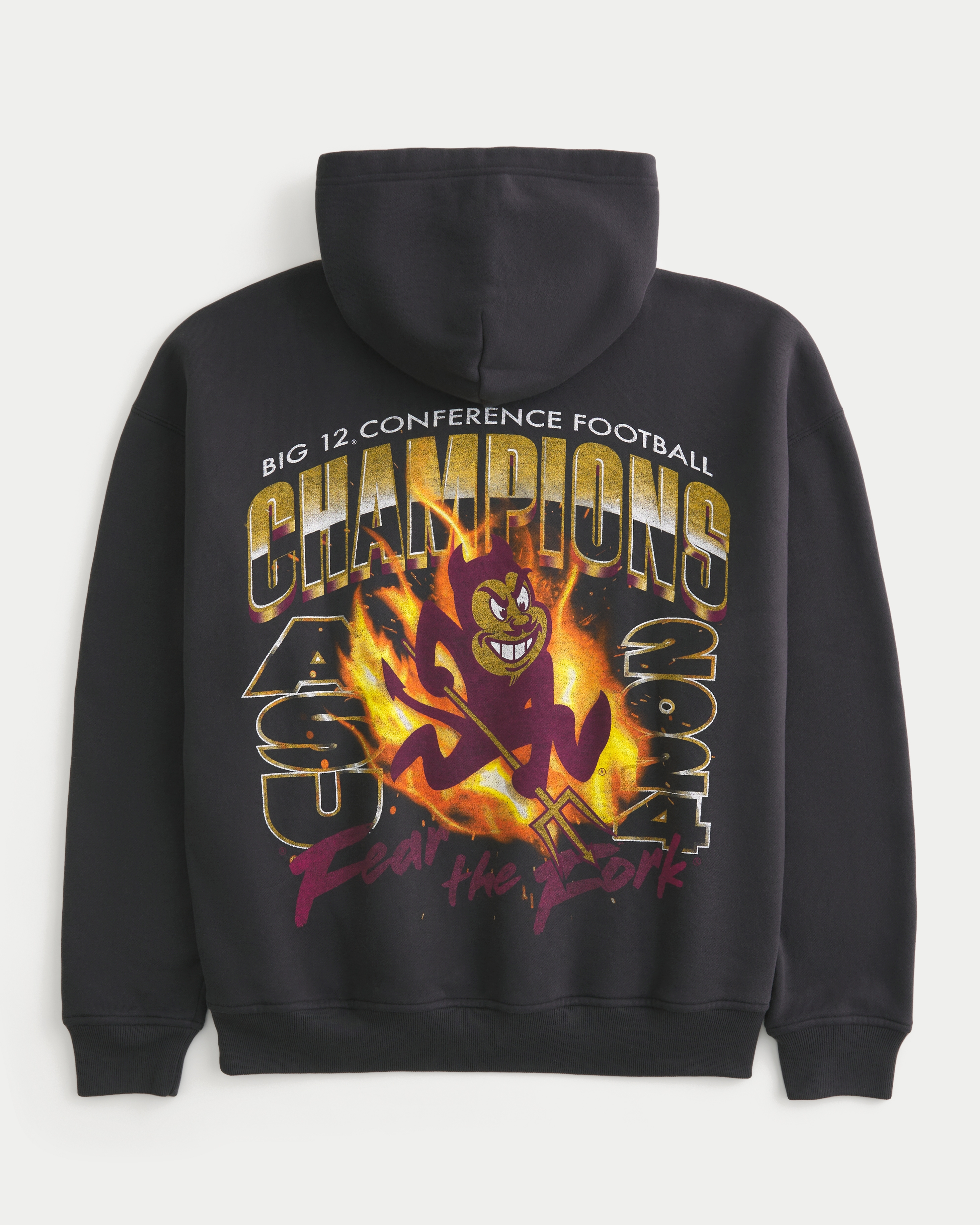 Boxy Arizona State University Sun Devils Graphic Hoodie