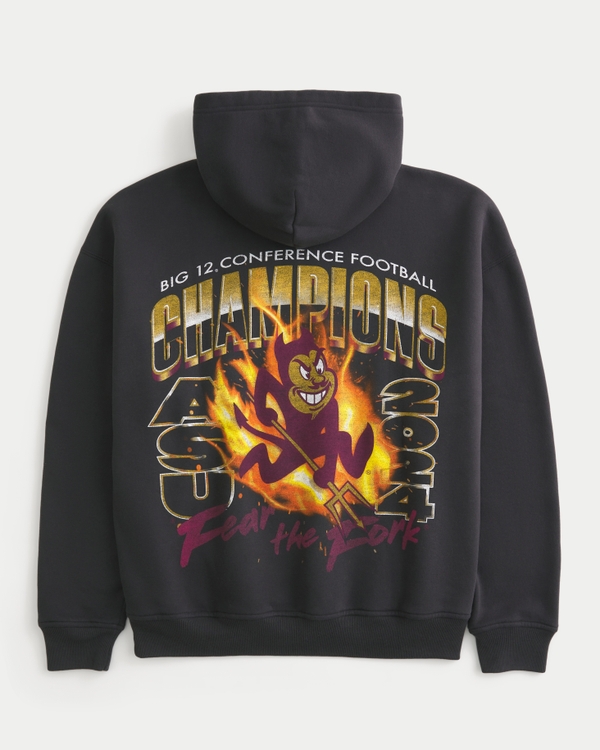 Boxy Arizona State University Sun Devils Graphic Hoodie