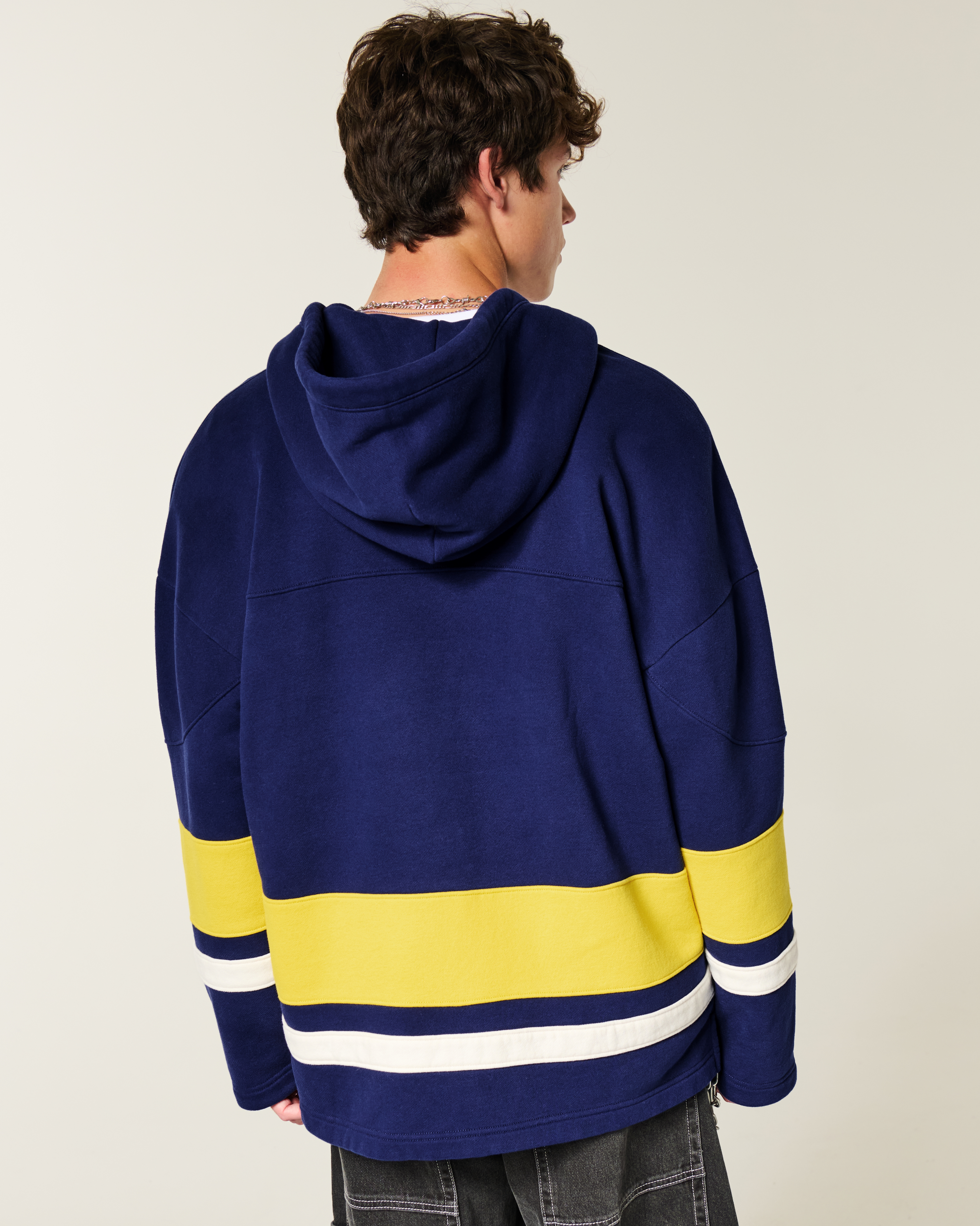 University of Michigan Wolverines Graphic Hockey Jersey Hoodie