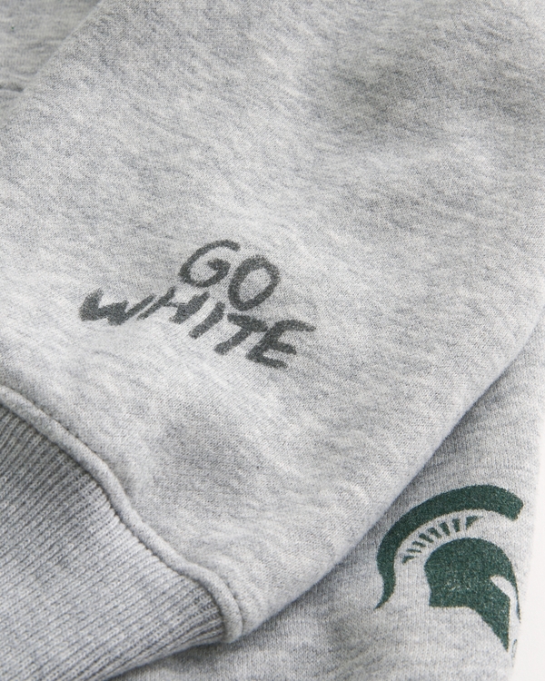 Men's Boxy Zip-Up Michigan State University Spartans Graphic