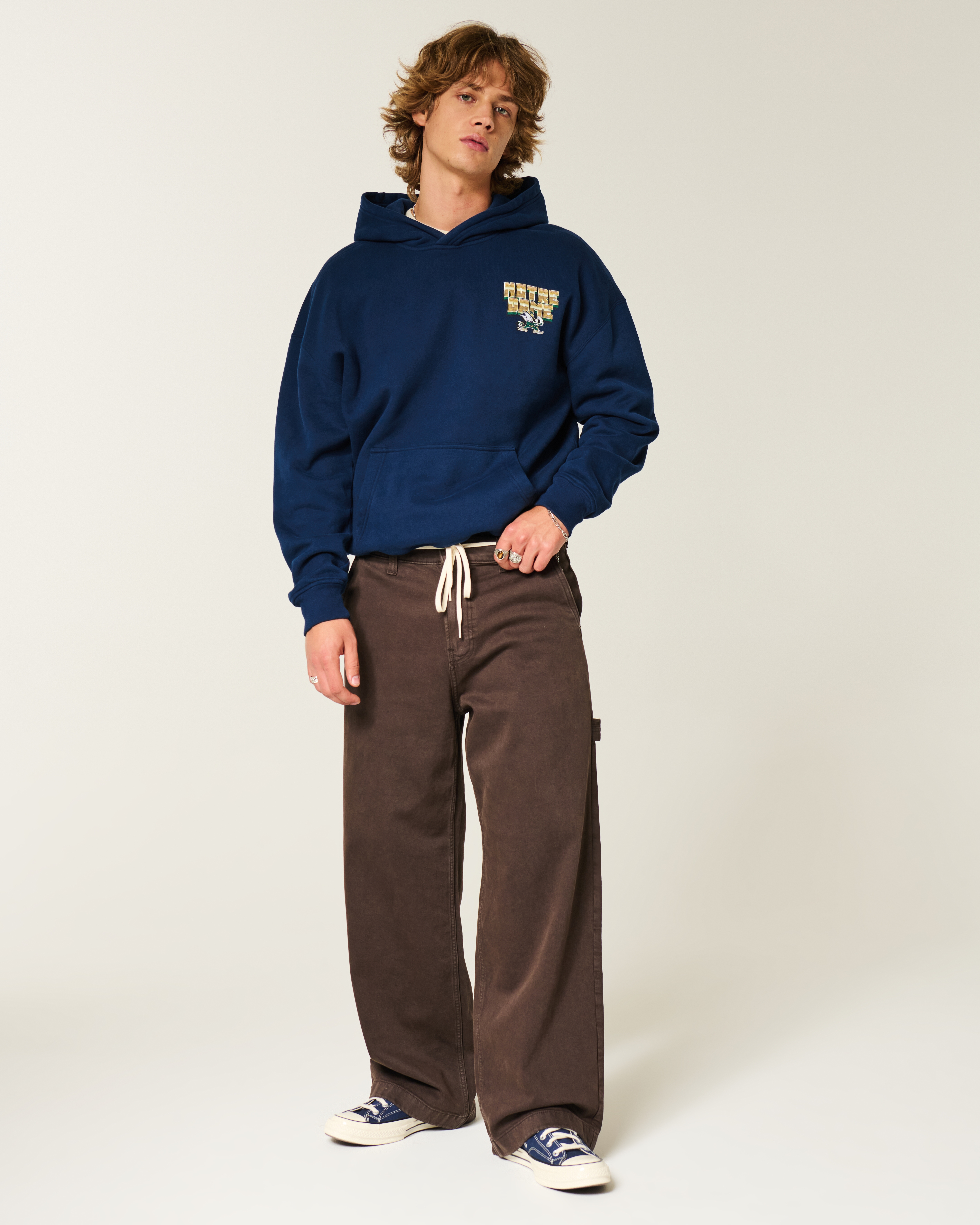 Boxy University of Notre Dame Fighting Irish Graphic Hoodie