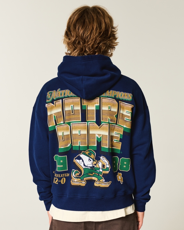 Boxy University of Notre Dame Fighting Irish Graphic Hoodie