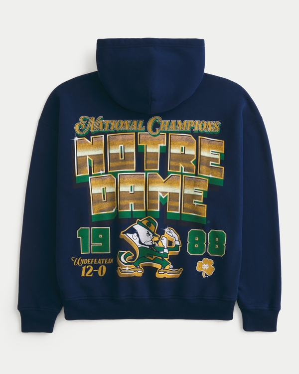 Boxy University of Notre Dame Fighting Irish Graphic Hoodie