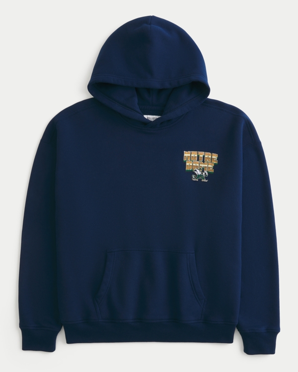 Boxy University of Notre Dame Fighting Irish Graphic Hoodie