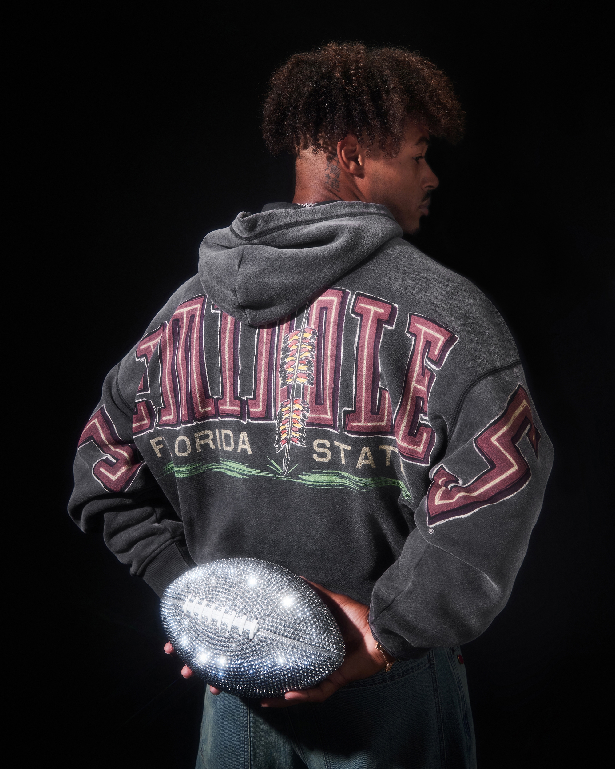 Boxy Florida State University Seminoles Graphic Hoodie