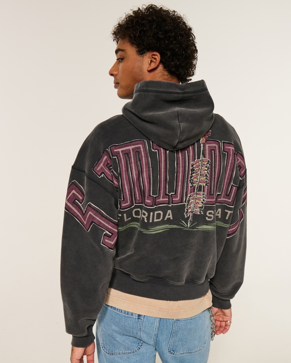 Boxy Florida State University Seminoles Graphic Hoodie