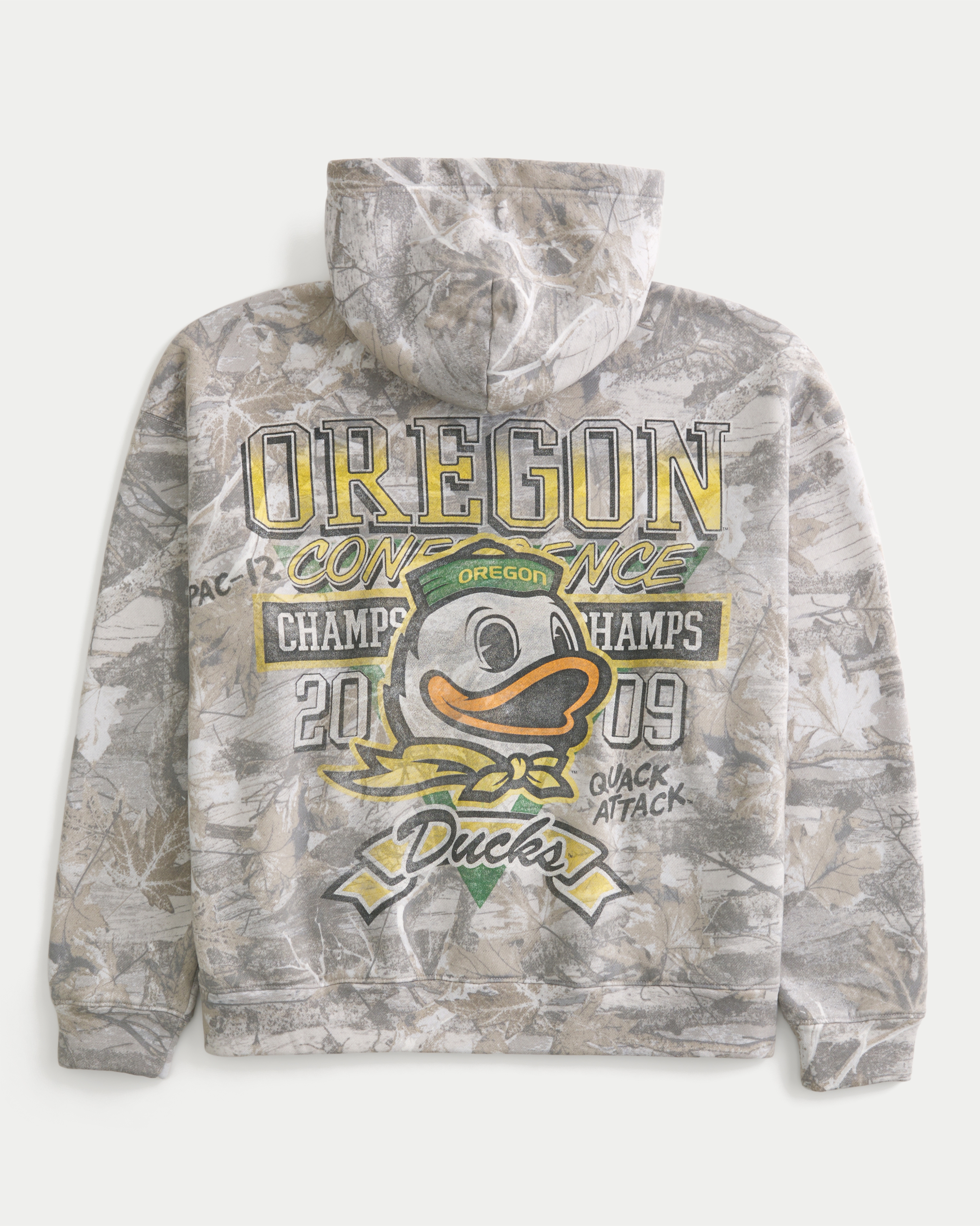 Hollister Boxy Zip-Up University of Oregon Ducks Graphic Camo