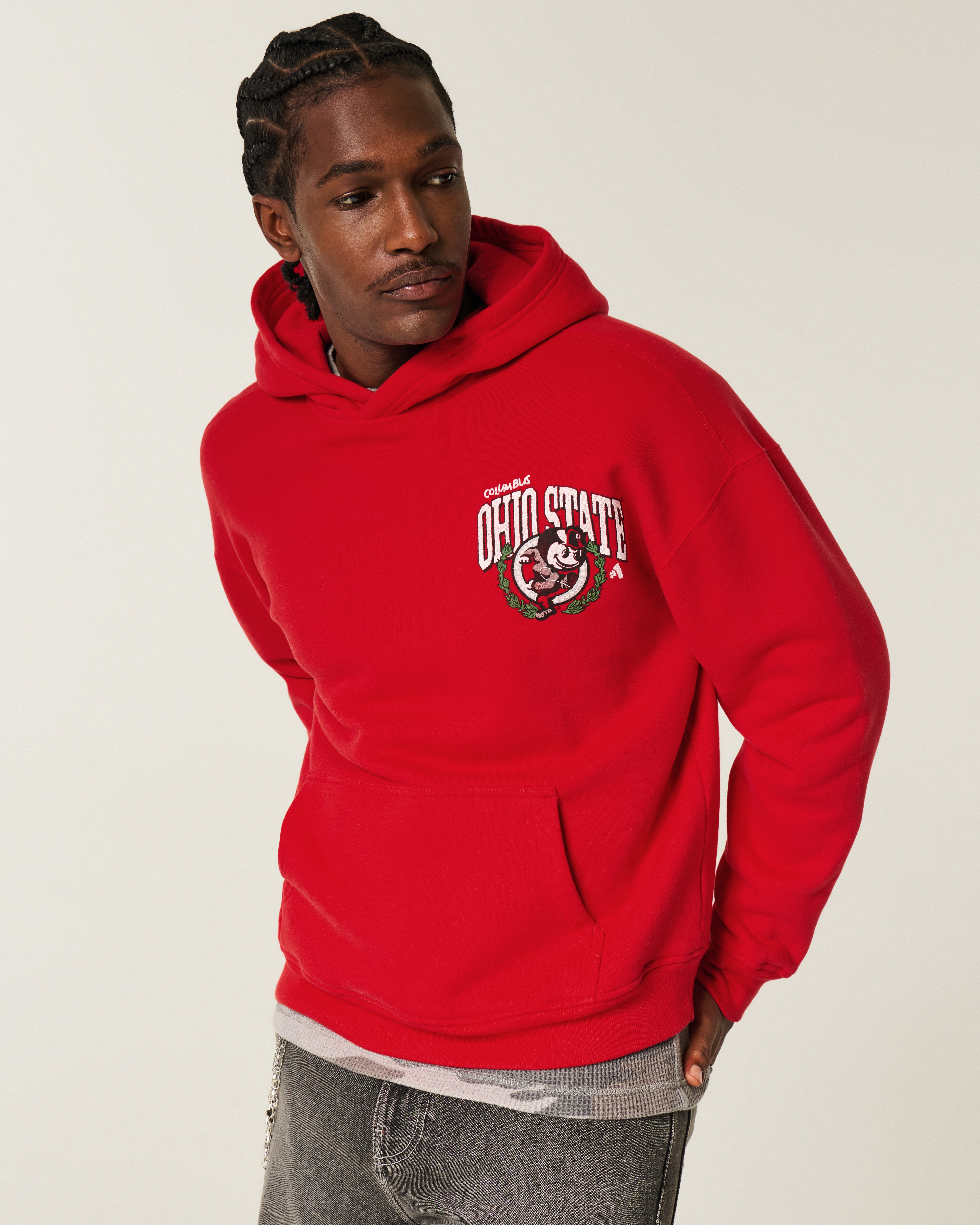 Boxy The Ohio State University Buckeyes Graphic Hoodie