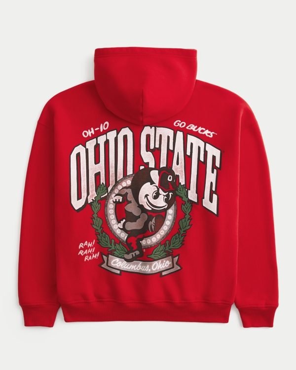 Boxy The Ohio State University Buckeyes Graphic Hoodie