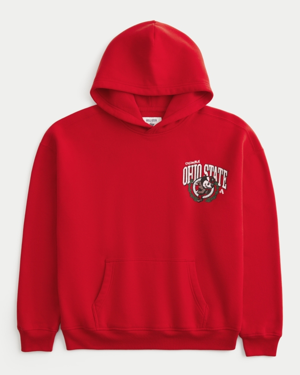 Boxy The Ohio State University Buckeyes Graphic Hoodie