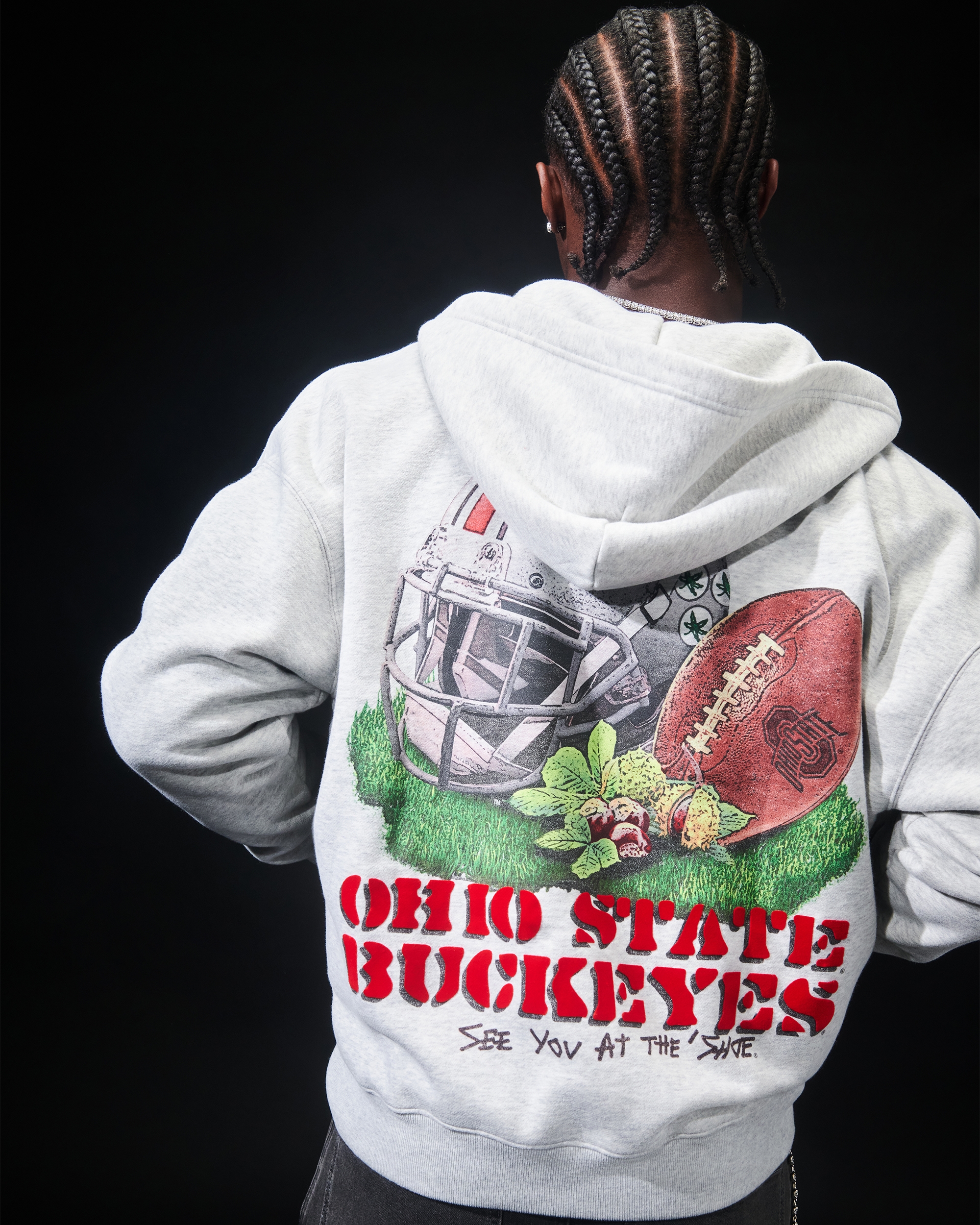 Boxy Zip-Up The Ohio State University Buckeyes Graphic Hoodie