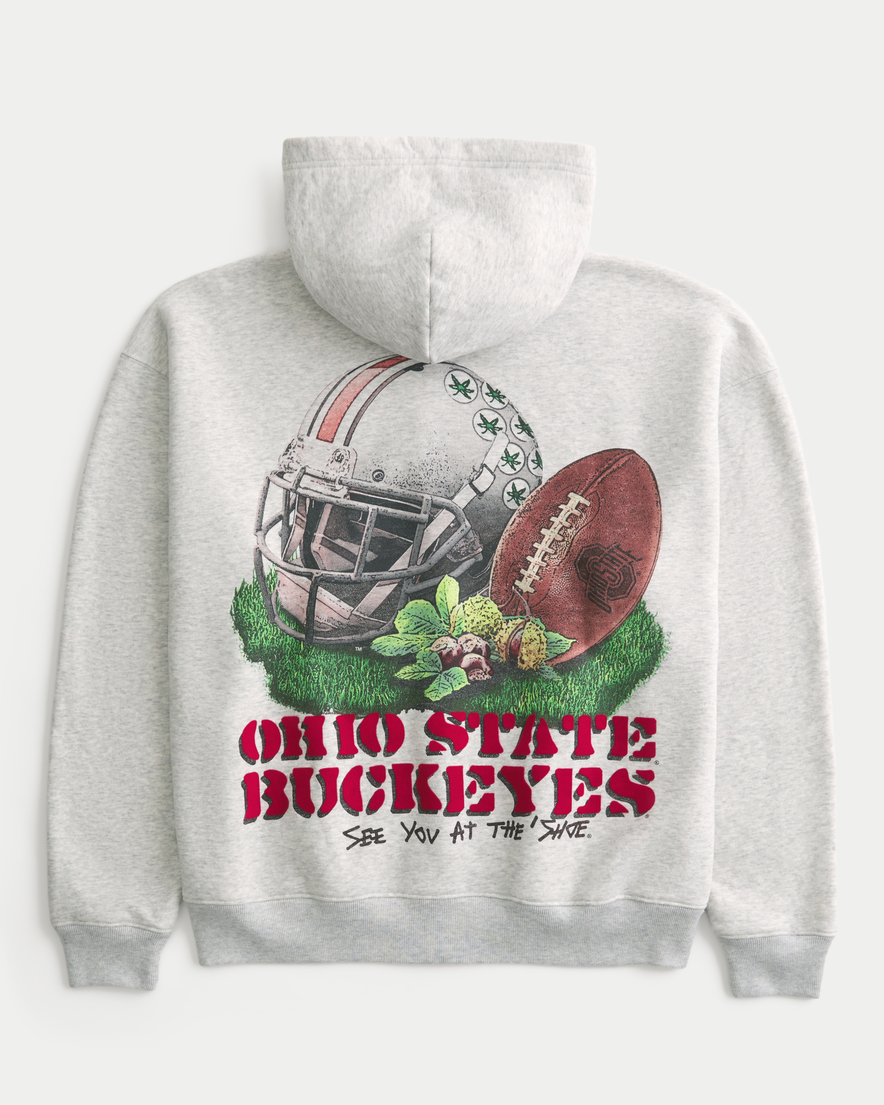 Boxy Zip-Up The Ohio State University Buckeyes Graphic Hoodie