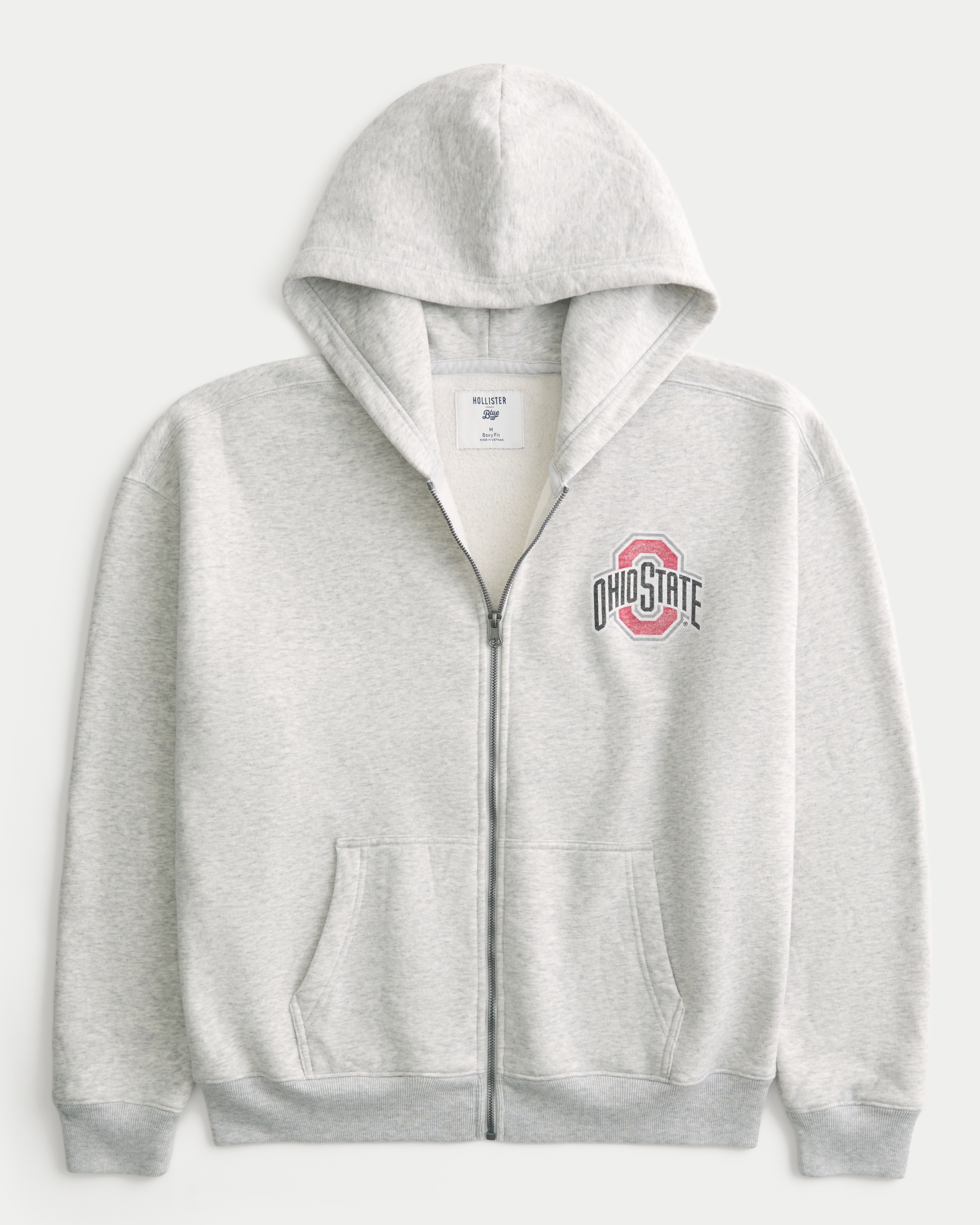 Boxy Zip-Up The Ohio State University Buckeyes Graphic Hoodie