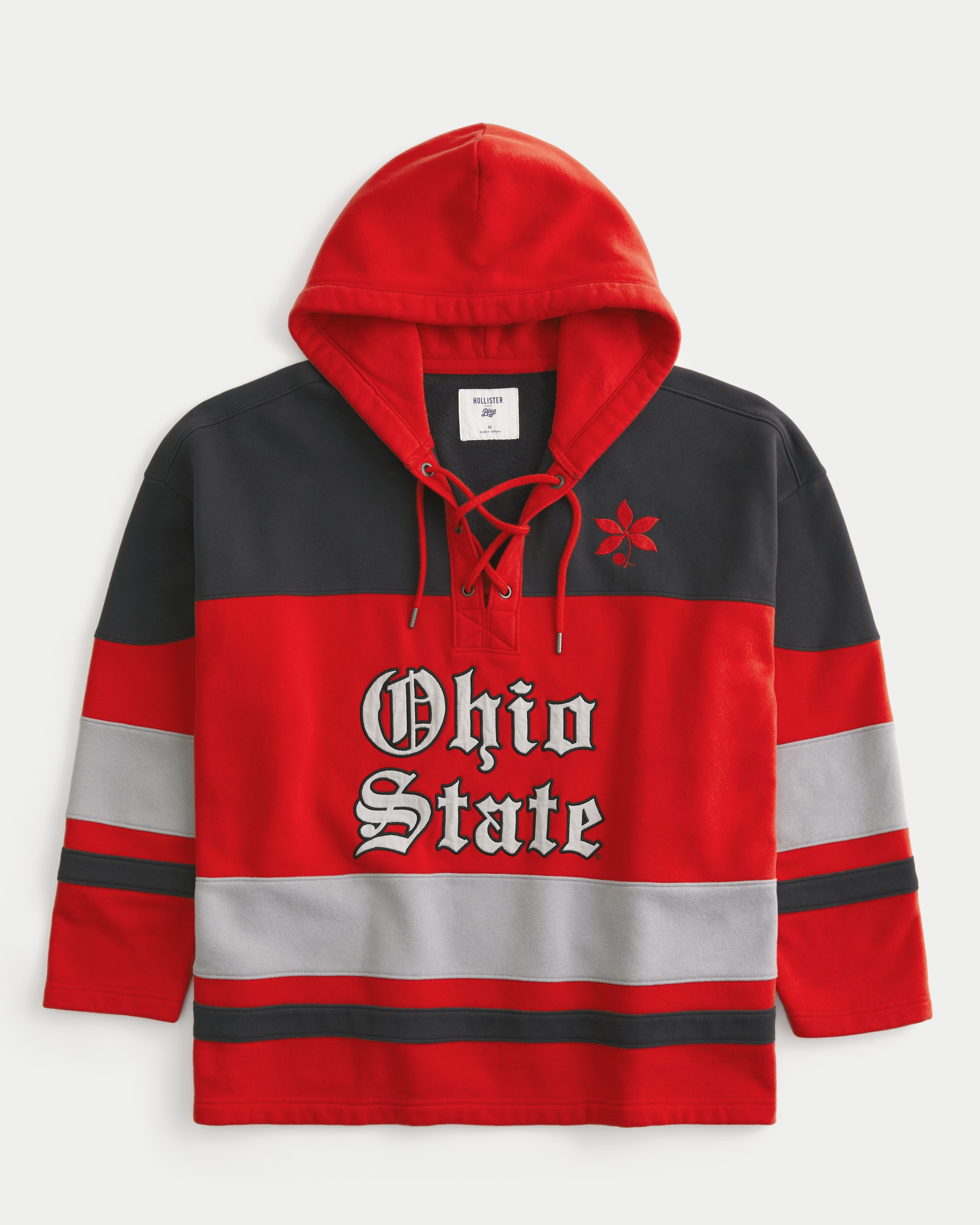 The Ohio State University Buckeyes Graphic Hockey Jersey Hoodie