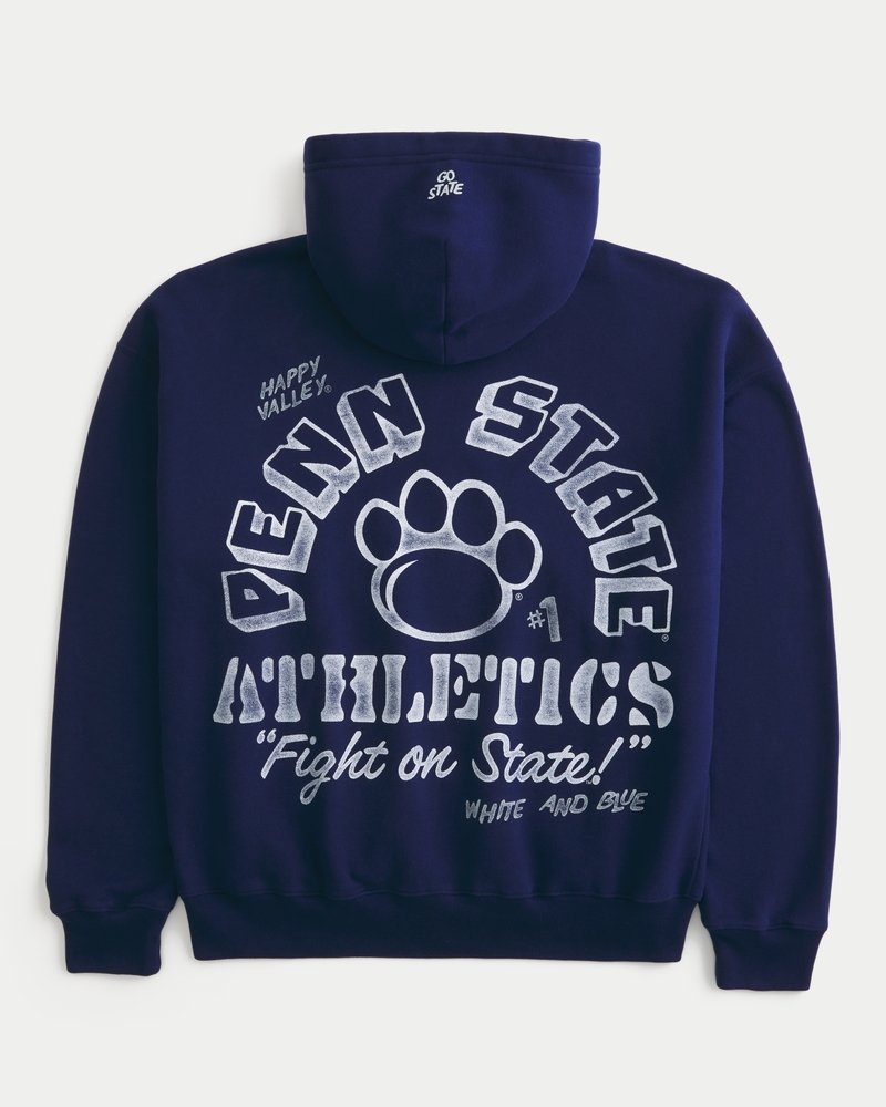 Men's Boxy Zip-Up Penn State University Nittany Lions Graphic
