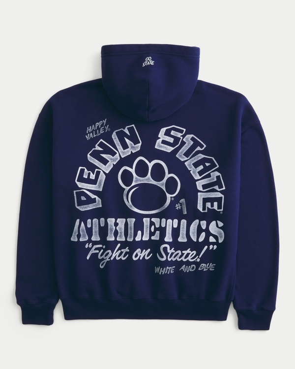 Men's Boxy Zip-Up Penn State University Nittany Lions Graphic