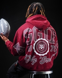 Boxy Texas A&M University Aggies Graphic Hoodie