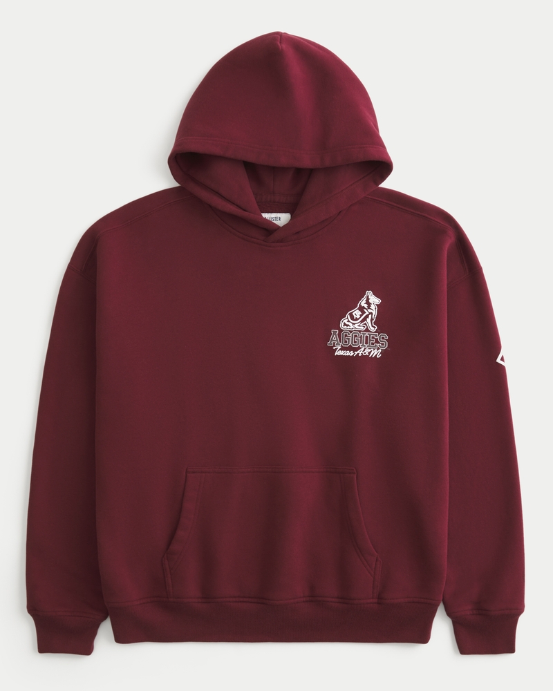 Boxy Texas A&M University Aggies Graphic Hoodie