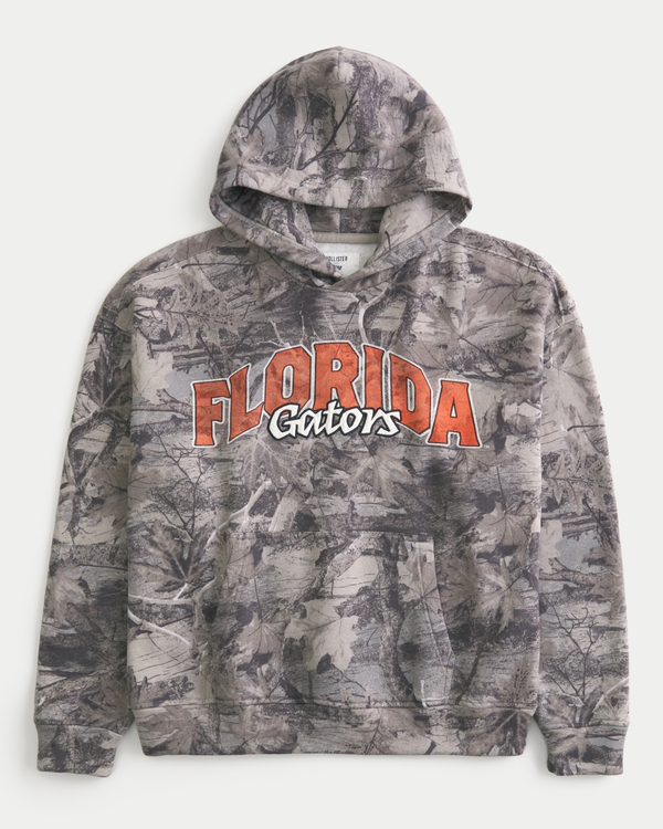 Boxy University of Florida Gators Graphic Camo Hoodie, Tan Camo view 2