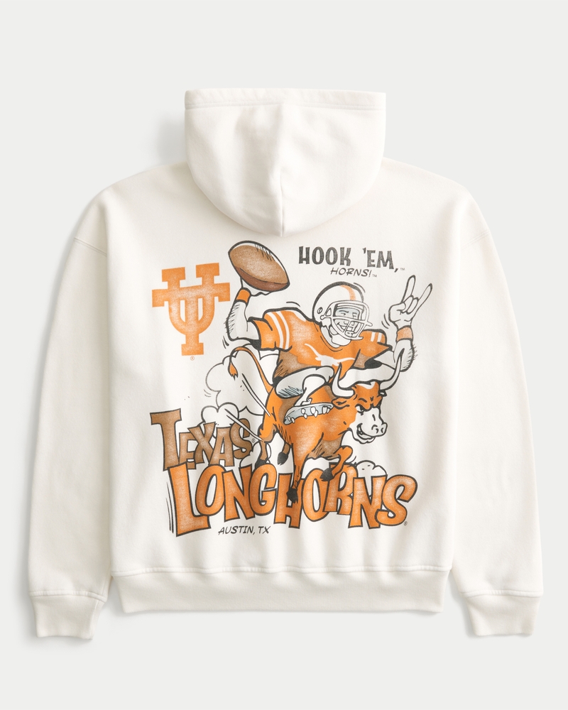 Boxy University of Texas at Austin Longhorns Graphic Hoodie