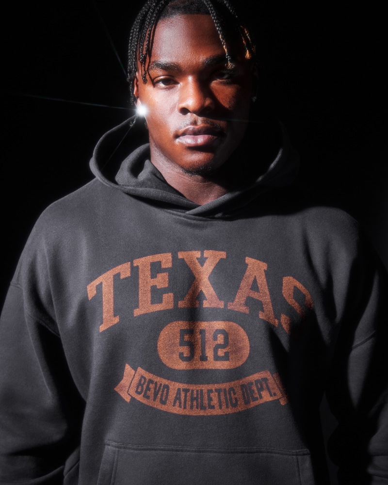 Boxy University of Texas at Austin Longhorns Graphic Hoodie