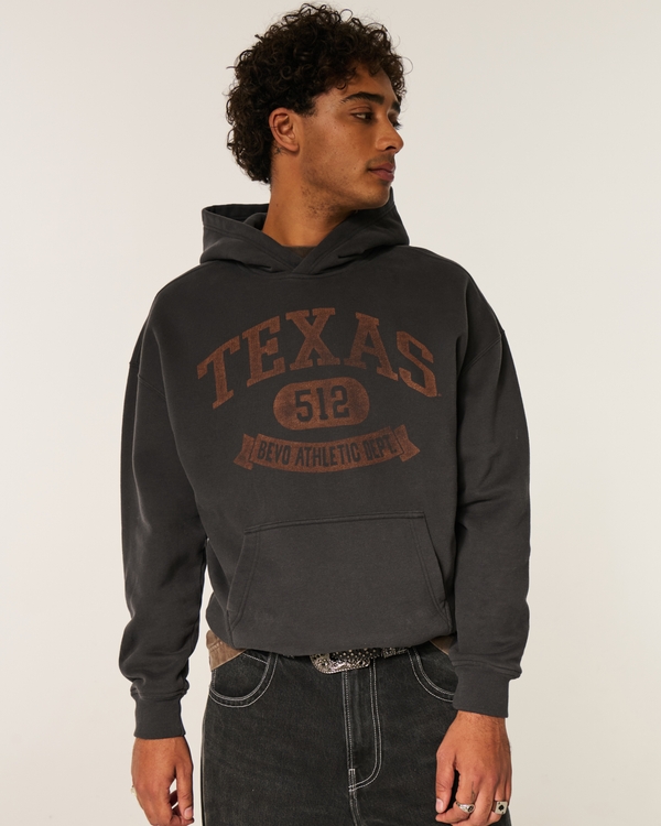 Boxy University of Texas at Austin Longhorns Graphic Hoodie