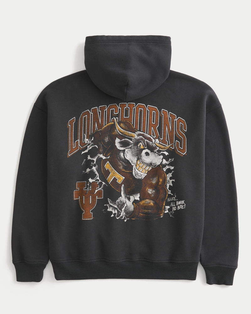 Boxy University of Texas at Austin Longhorns Graphic Hoodie