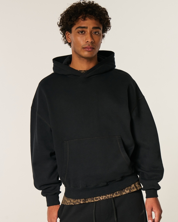 Baggy Cinch Hoodie, Black view 1