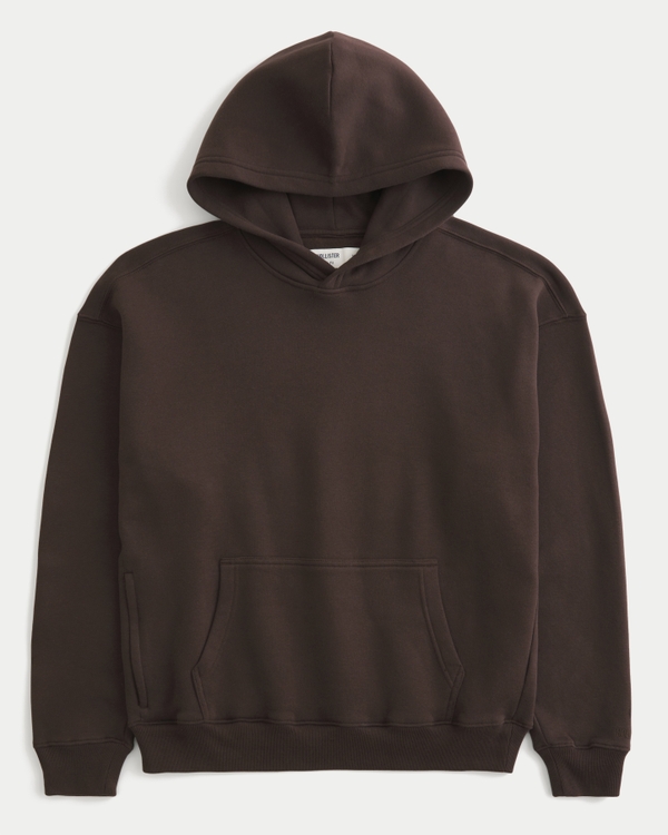 Boxy Hoodie, Dark Brown view 1