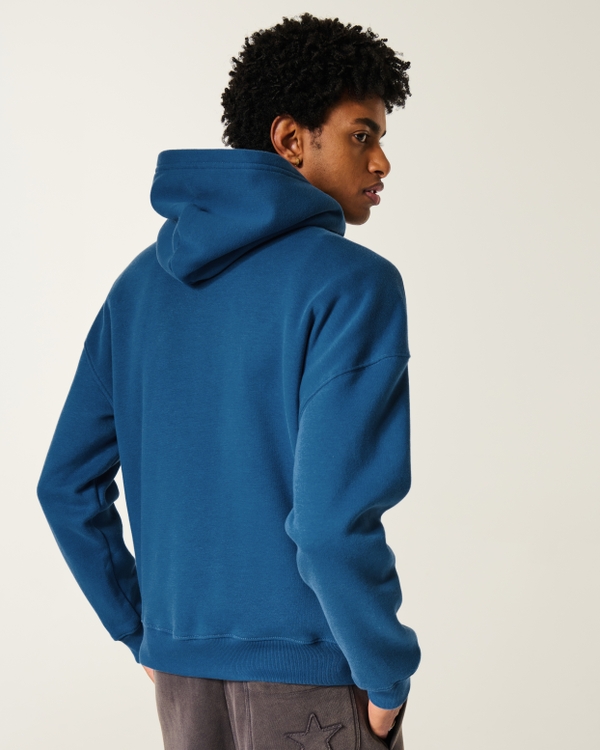 Boxy Hoodie, Dark Blue view 2