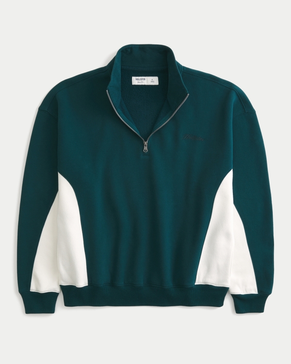 Boxy Logo Quarter-Zip Sweatshirt