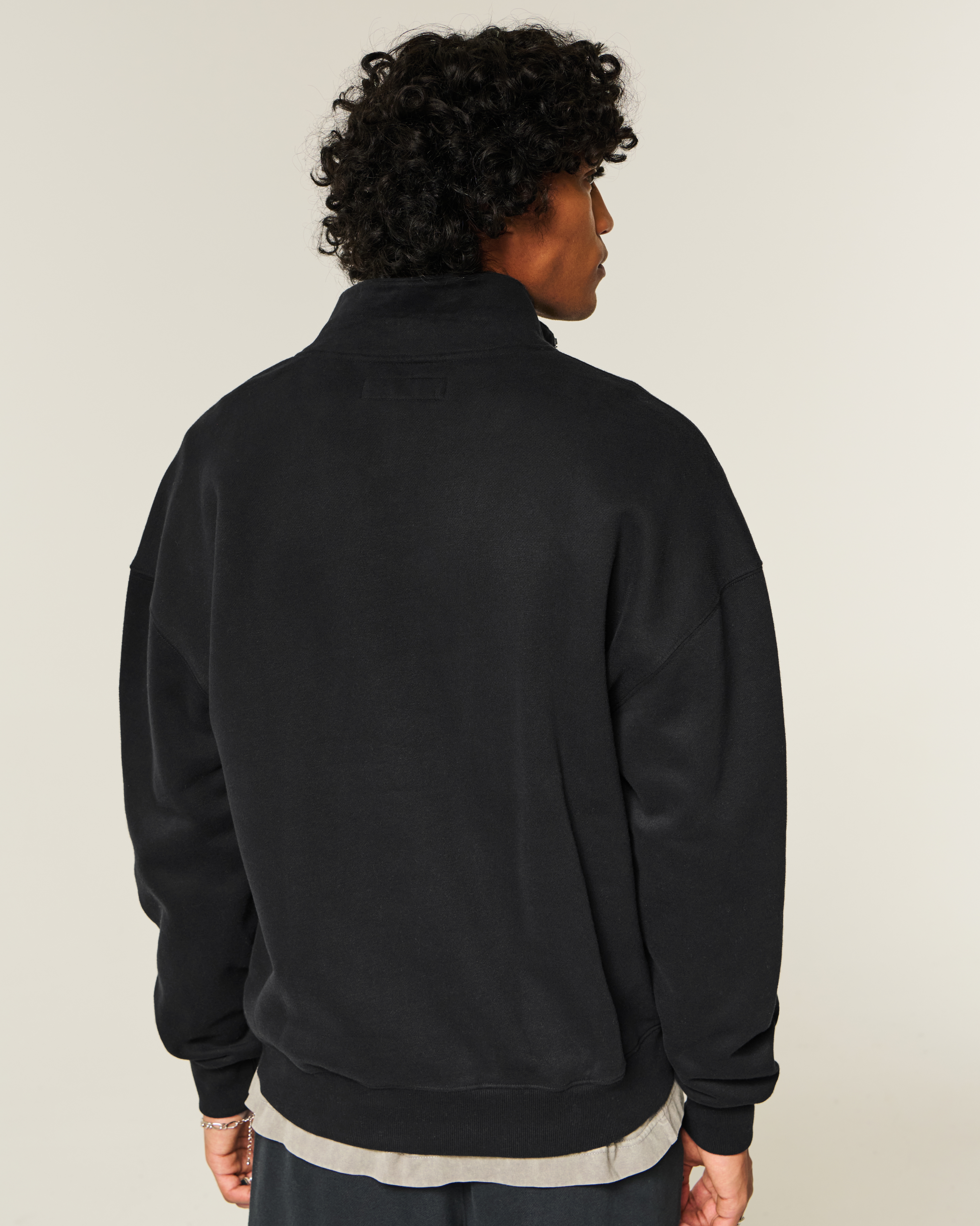 Boxy Logo Quarter-Zip Sweatshirt