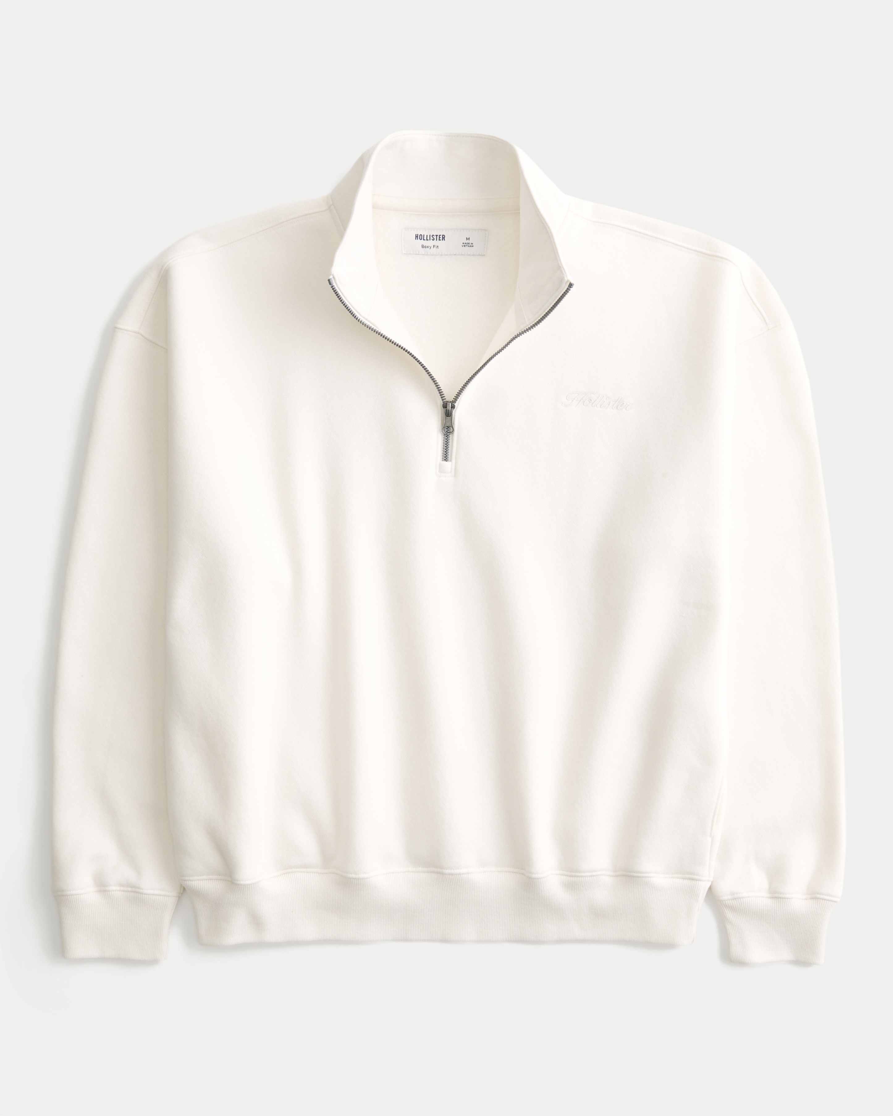 Hollister Boxy Logo Quarter-Zip Sweatshirt at Hamilton Place in