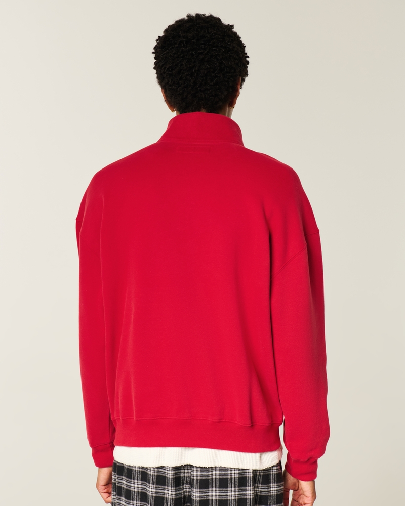 Boxy Logo Quarter-Zip Sweatshirt