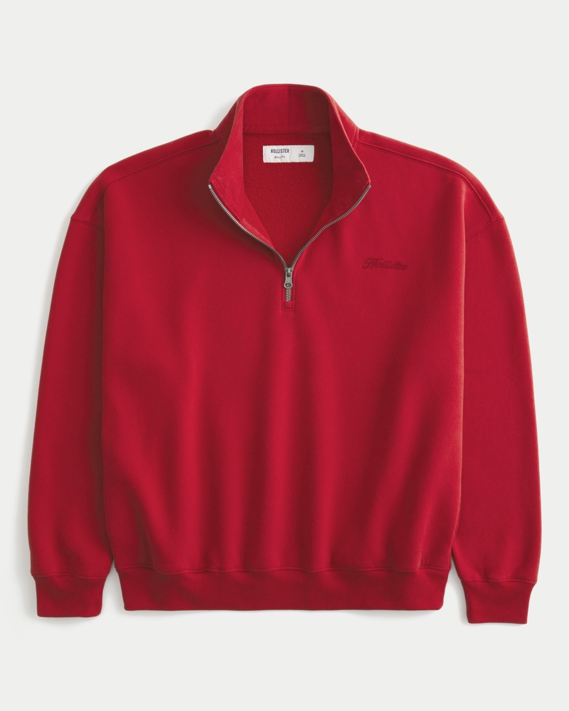 Boxy Logo Quarter-Zip Sweatshirt