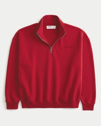 Men's Boxy Logo Quarter-Zip Sweatshirt | Men's Tops | HollisterCo.com