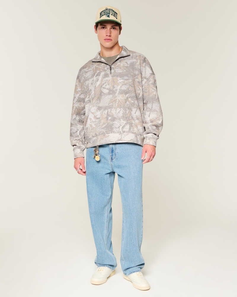 Boxy Logo Quarter-Zip Sweatshirt