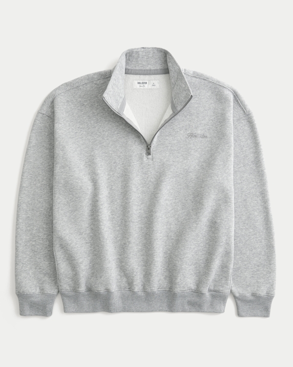 Boxy Logo Quarter-Zip Sweatshirt