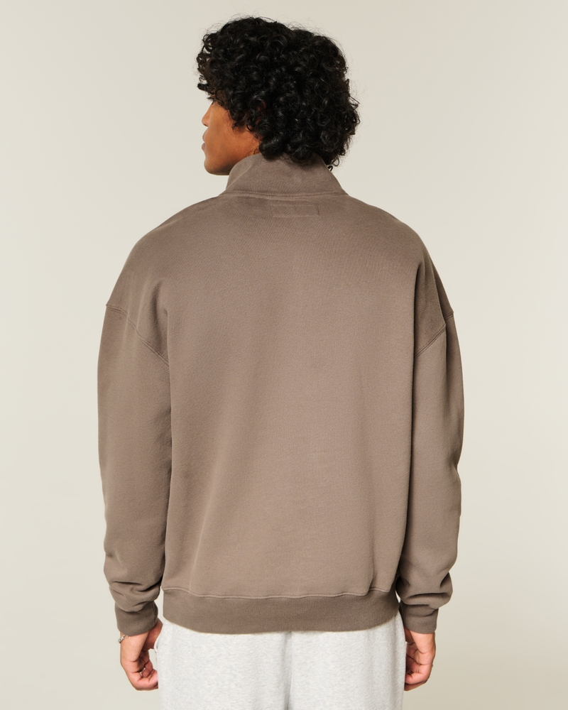 Boxy Logo Quarter-Zip Sweatshirt