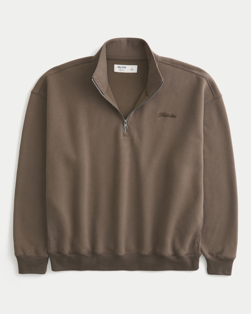 Boxy Logo Quarter-Zip Sweatshirt