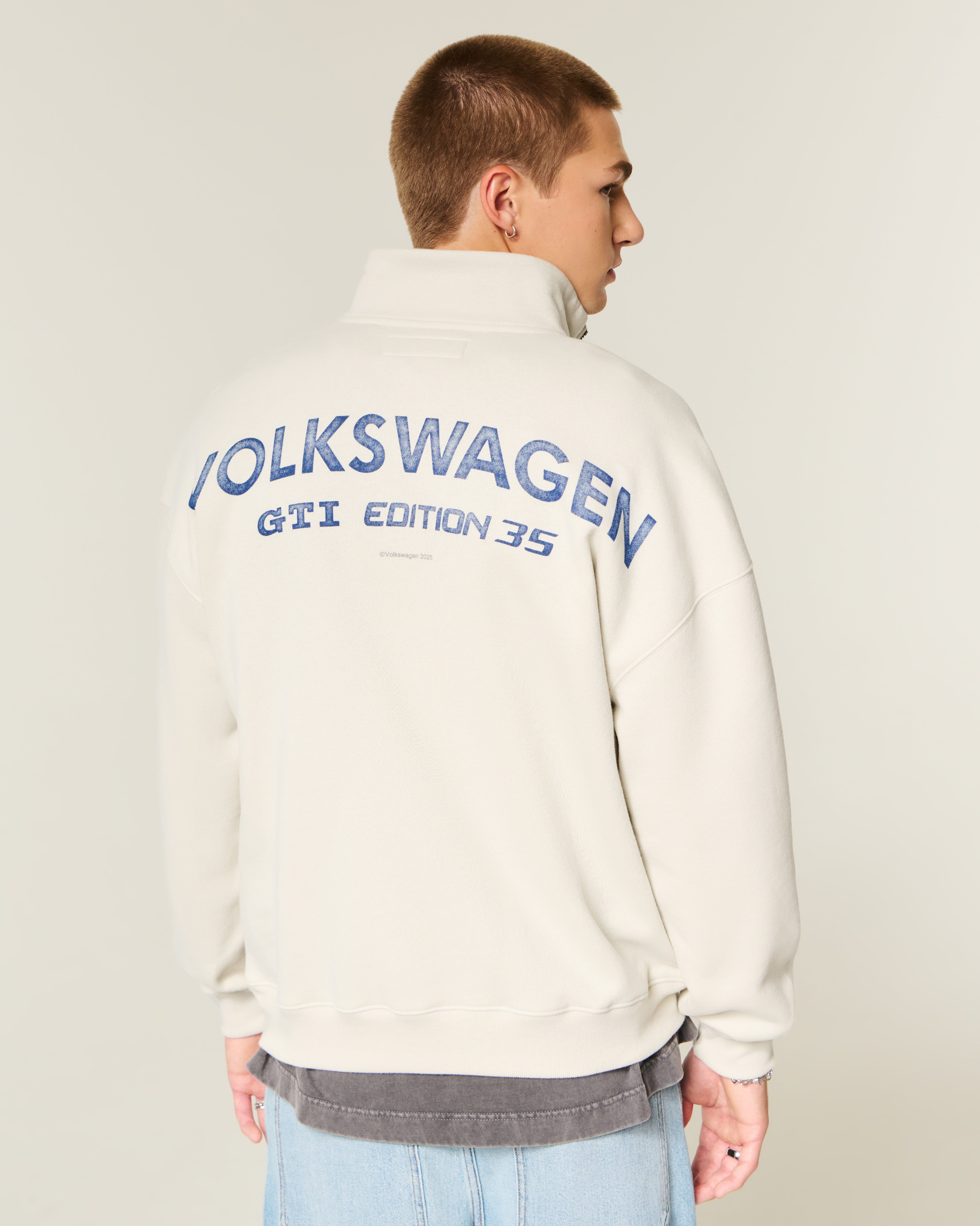 Boxy Half-Zip Volkswagen Graphic Sweatshirt