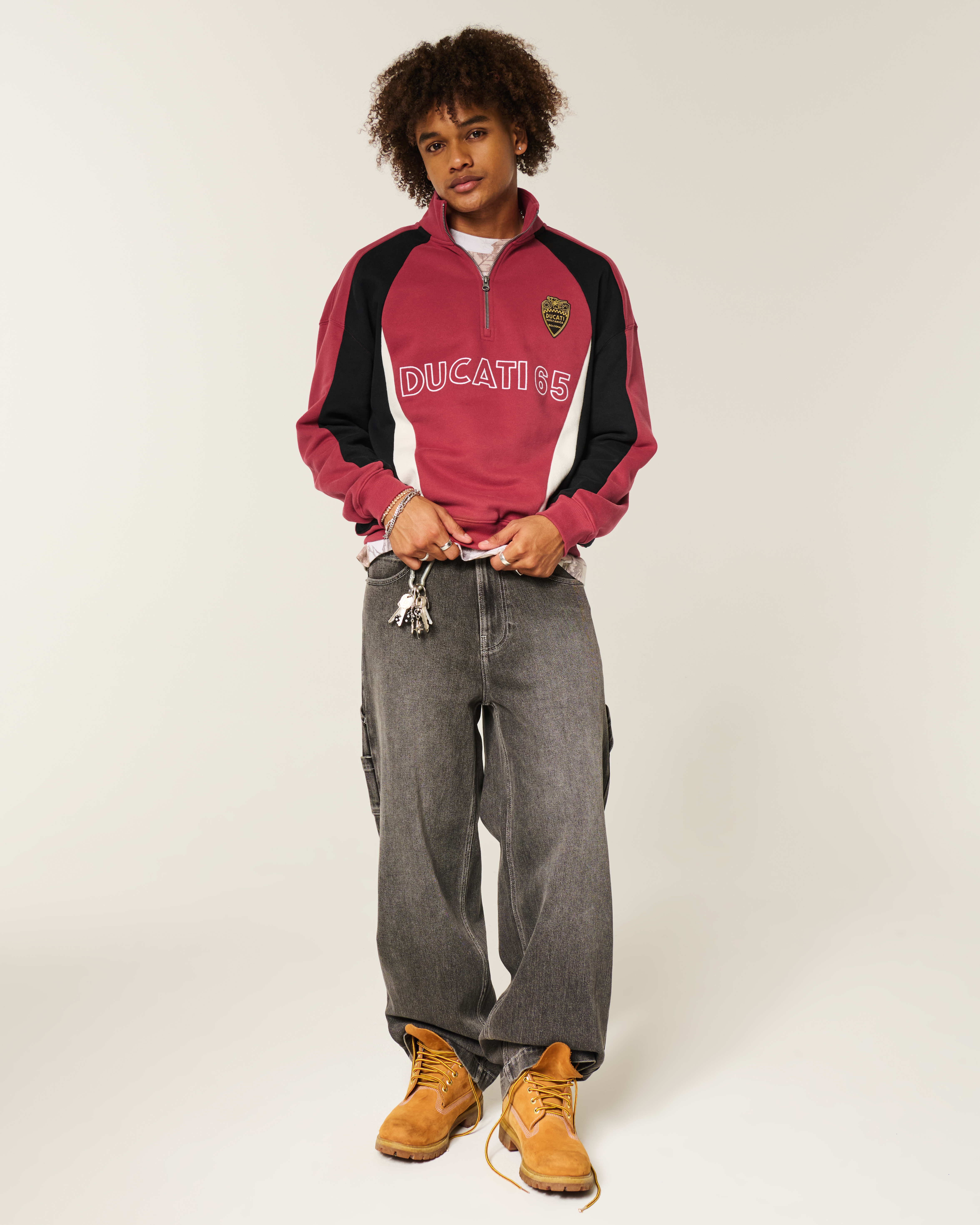 Boxy Half-Zip Ducati Graphic Sweatshirt