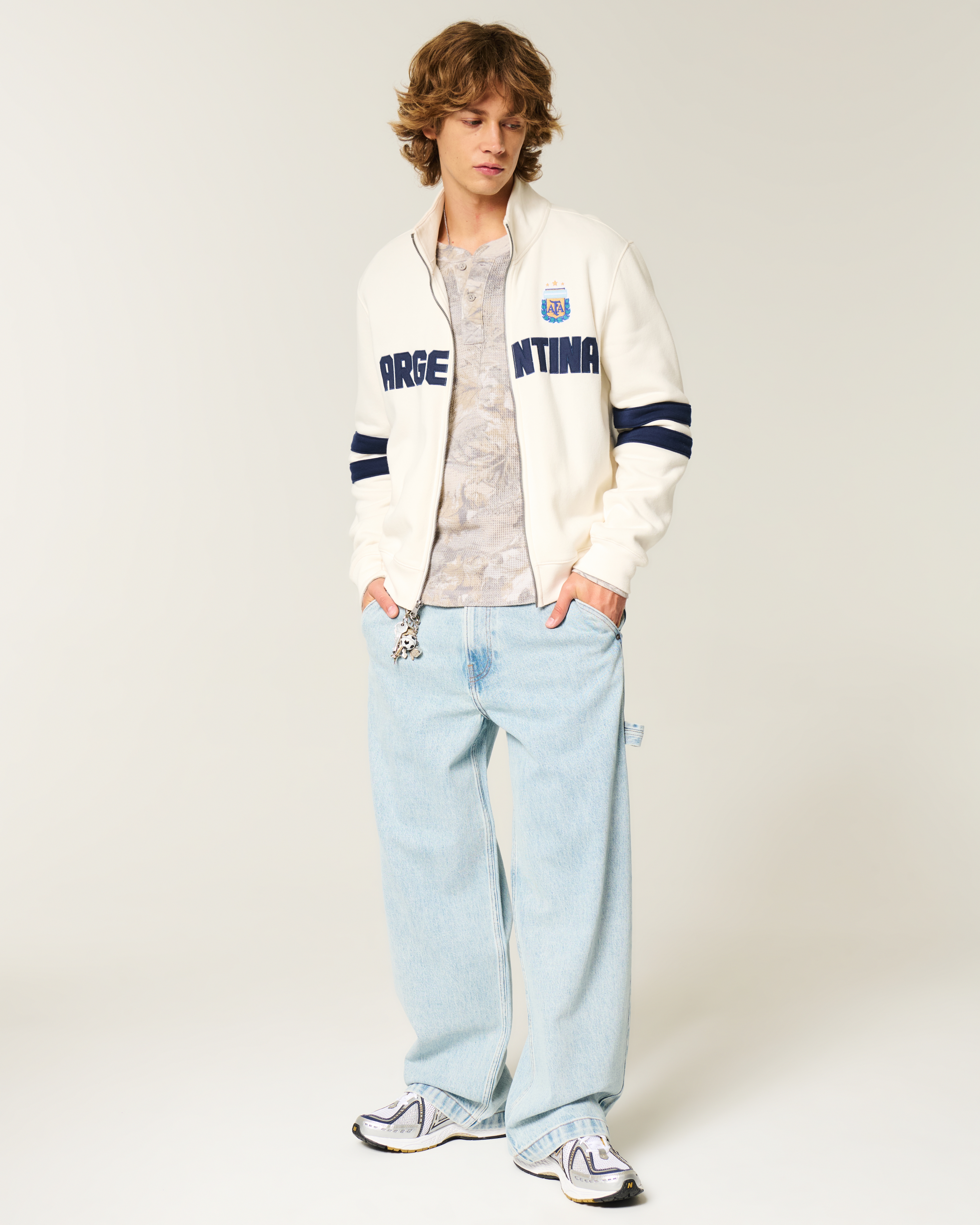 Boxy Half-Zip Argentina Graphic Sweatshirt