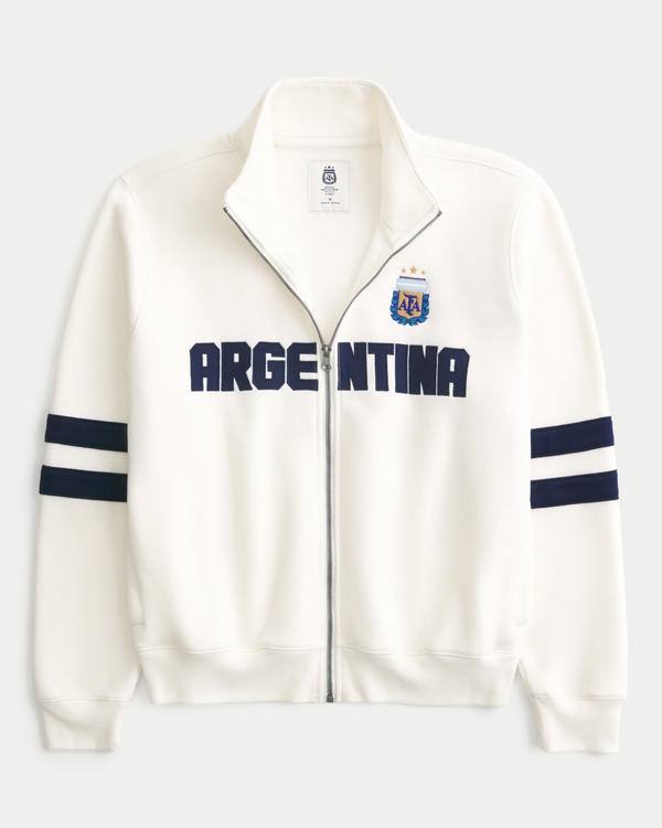 Boxy Half-Zip Argentina Graphic Sweatshirt