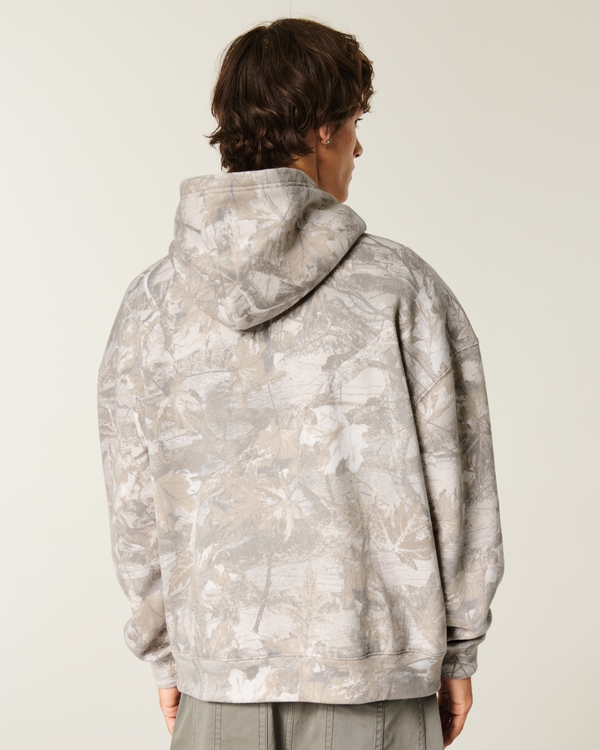 Boxy Camo Logo Hoodie