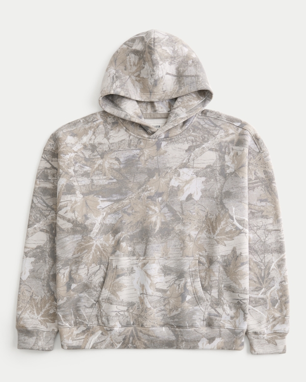 Boxy Camo Logo Hoodie
