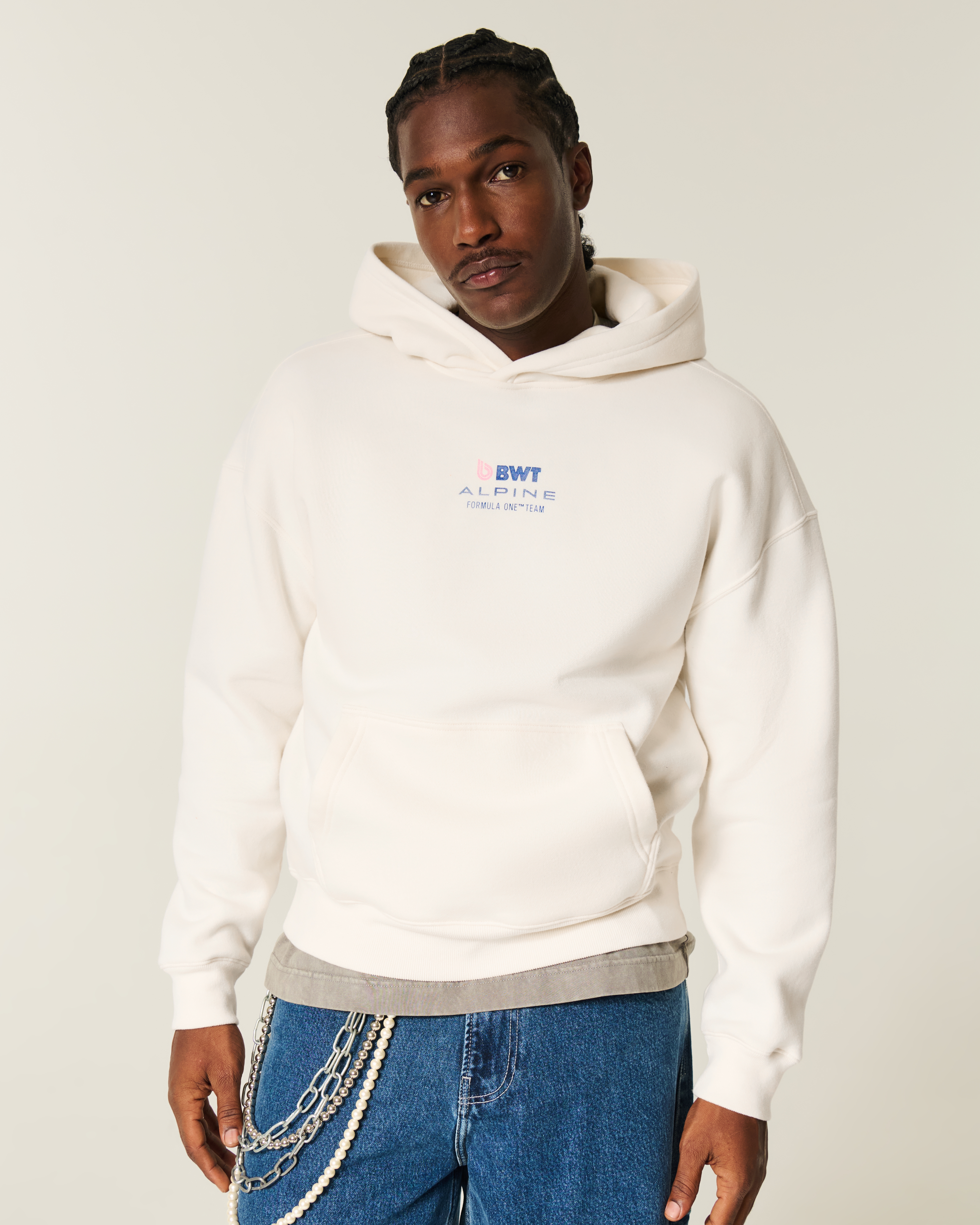 Boxy BWT Alpine Formula One Team Graphic Hoodie