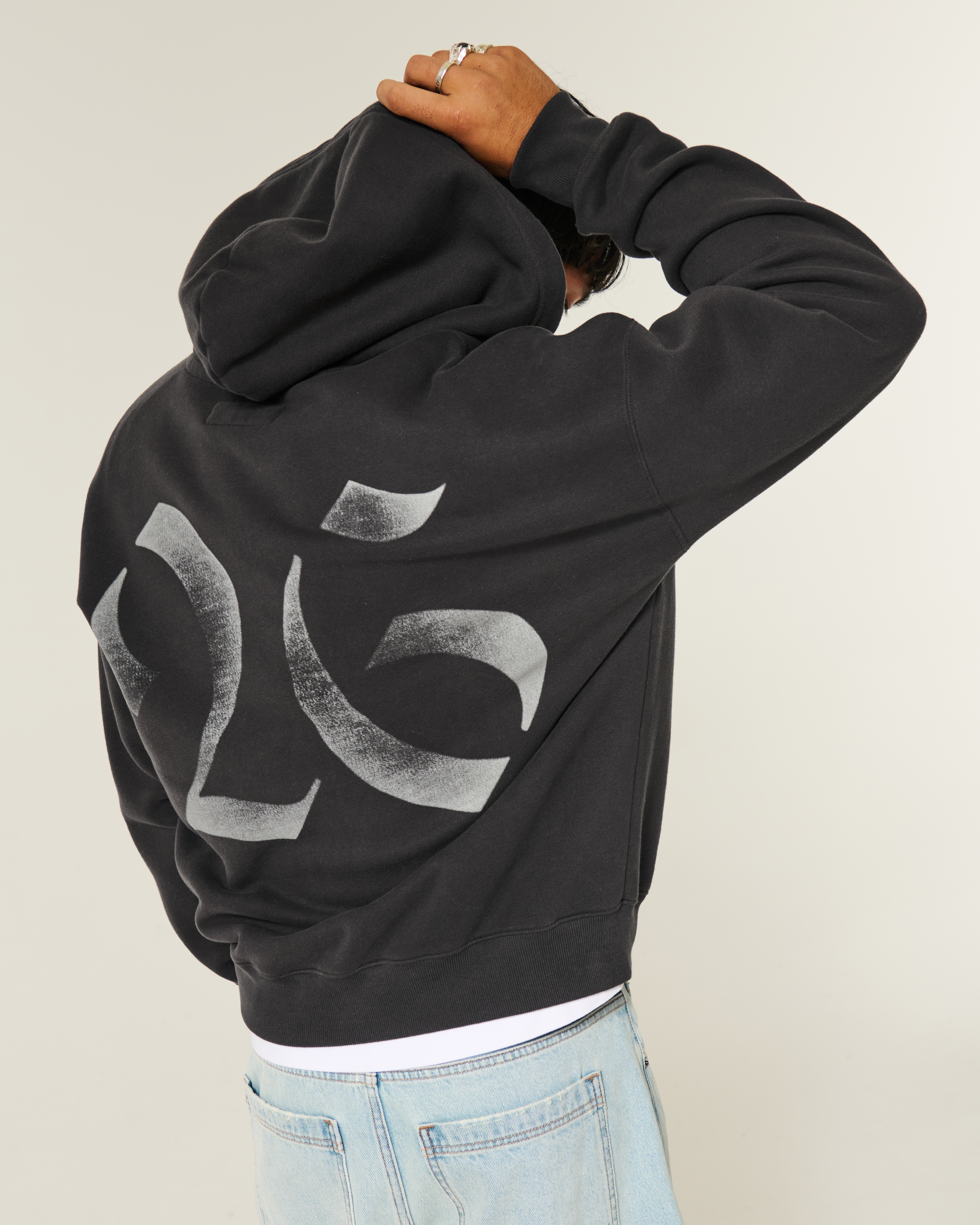 Boxy Class of 26 Graphic Zip-Up Hoodie