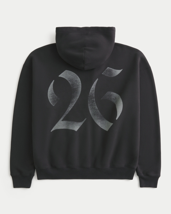 Boxy Class of 26 Graphic Zip-Up Hoodie